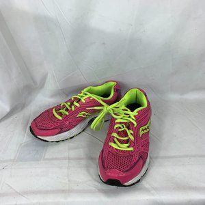 Saucony Oasis Womens 7.5 Pink Green Running Athletic Sneakers Shoes EUR 38.5